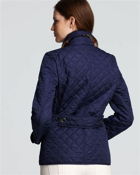 burberry copford quilted jacket slate blue